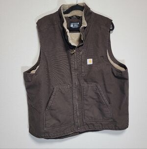 Carhartt Sherpa Lined Loose Fit Canvas Vest